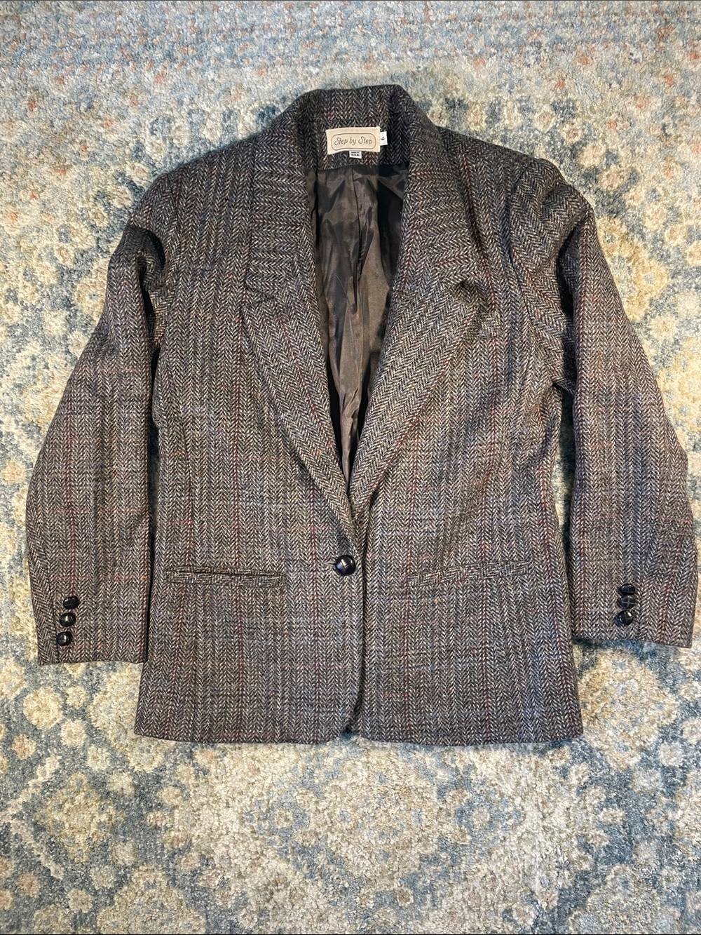 Women's Gray Tweed Blazer